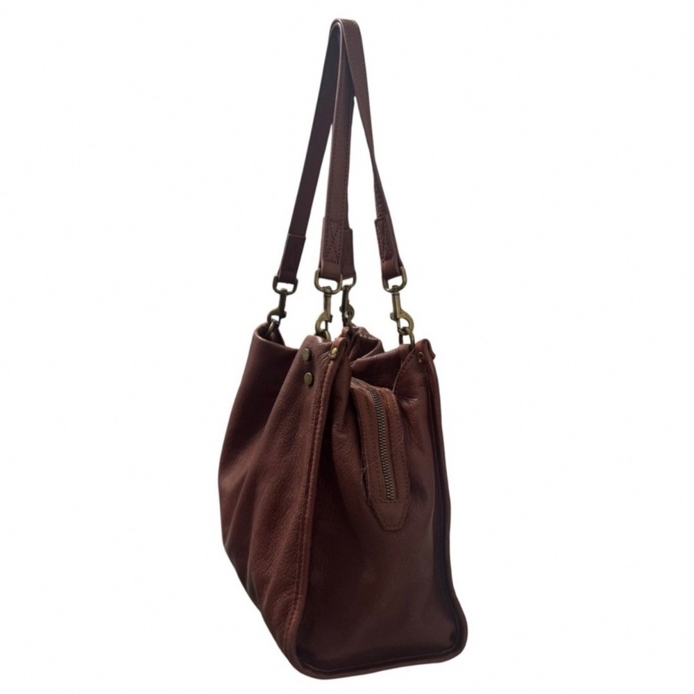American Leather Co Lenox Satchel Women OS Cordovan Excellent Triple Entry Bag - Picture 6 of 16